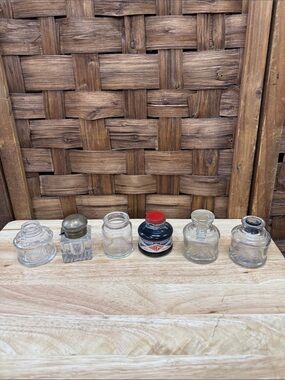 Vintage Glass Ink Bottle Collection